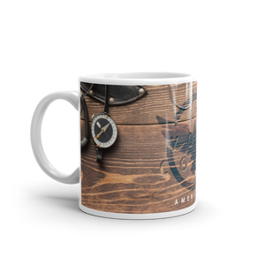 FYC Americana White Glossy Mugs FIND YOUR COAST CO