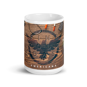 FYC Americana White Glossy Mugs FIND YOUR COAST CO