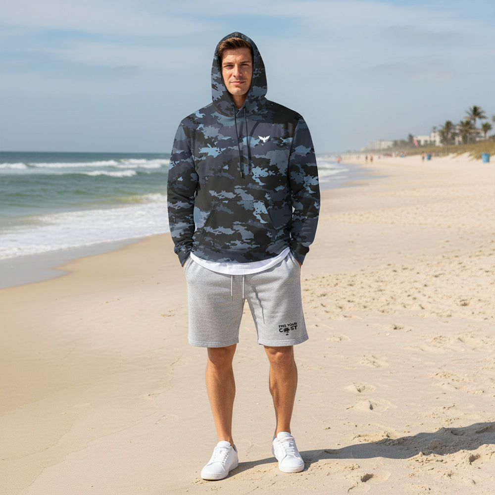 Find Your Coast Embroidered Casual Fleece Shorts