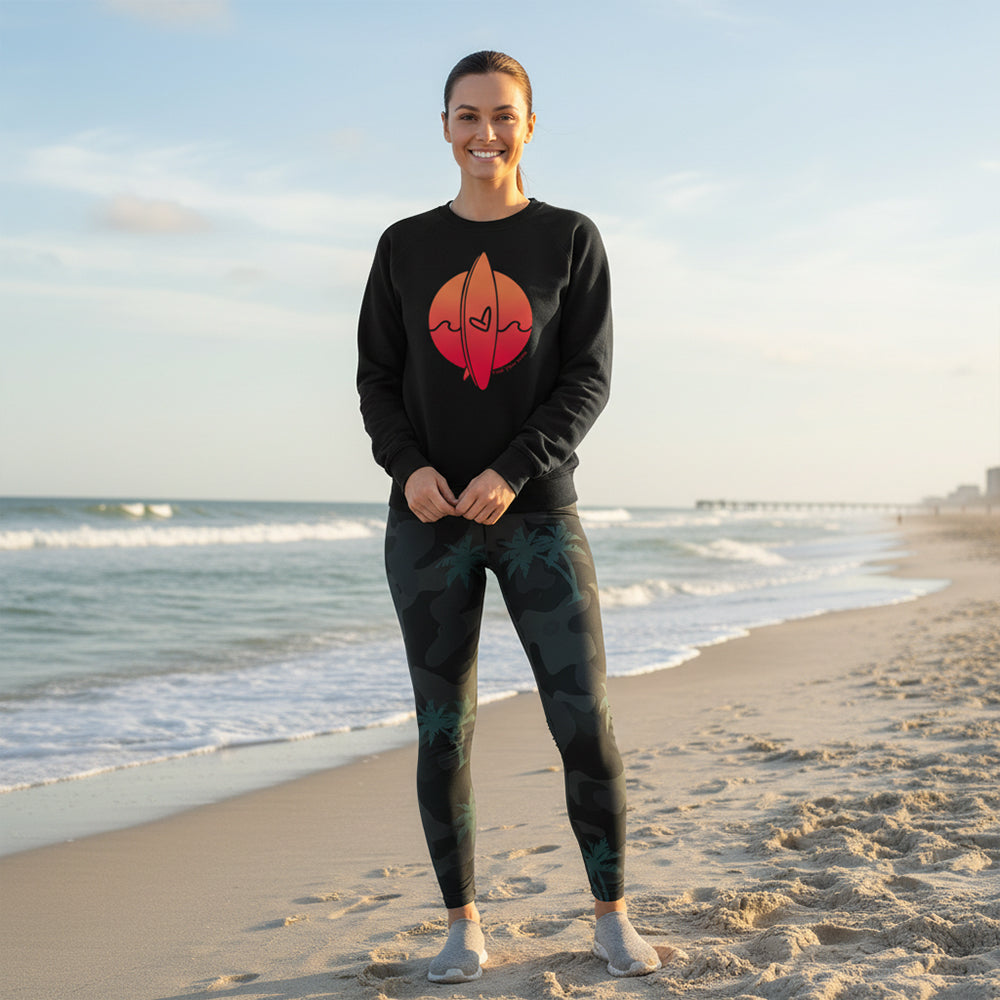 Women's Cotton Club Surf Chic Crewneck Fitted Sweatshirt