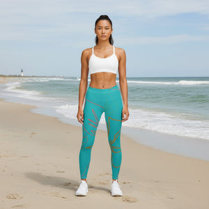 Women's CoastFlex Aqua Aloha Full Length Leggings