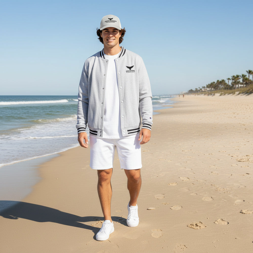 Men's Vintage Embroidered Champion Bomber Jacket