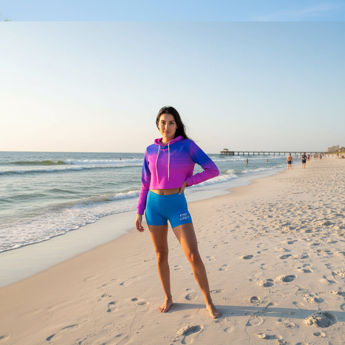 Find Your Coast® Summer Eclipse Cropped Long Sleeve Hoodie