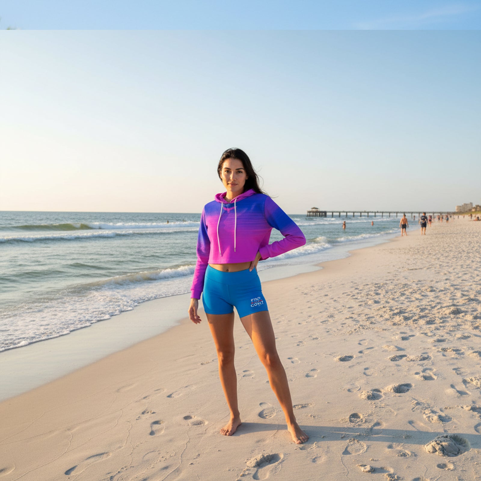 Find Your Coast® Summer Eclipse Cropped Long Sleeve Hoodie