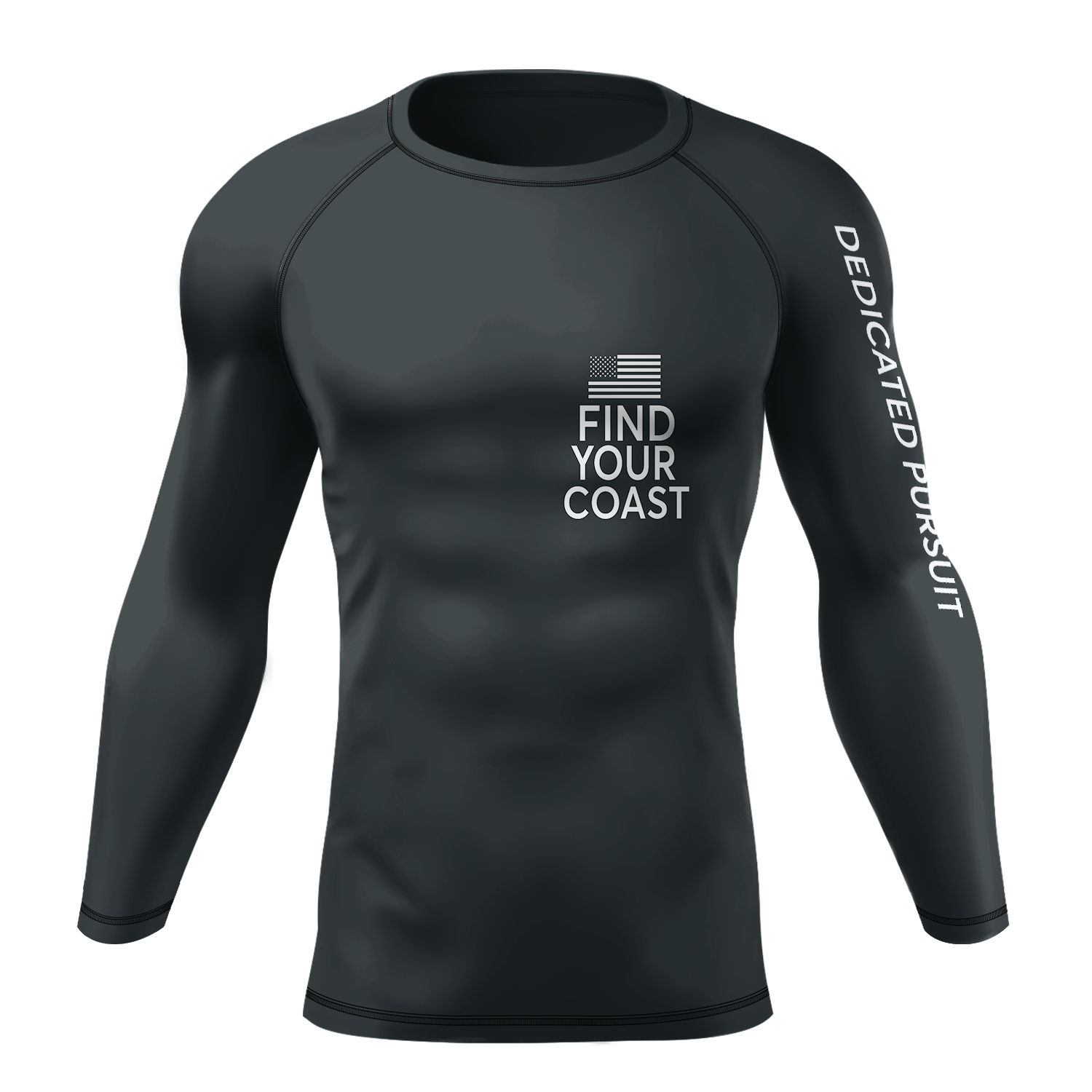 Find Your Coast® Dedicated Pursuit Rash Guard UPF 50+