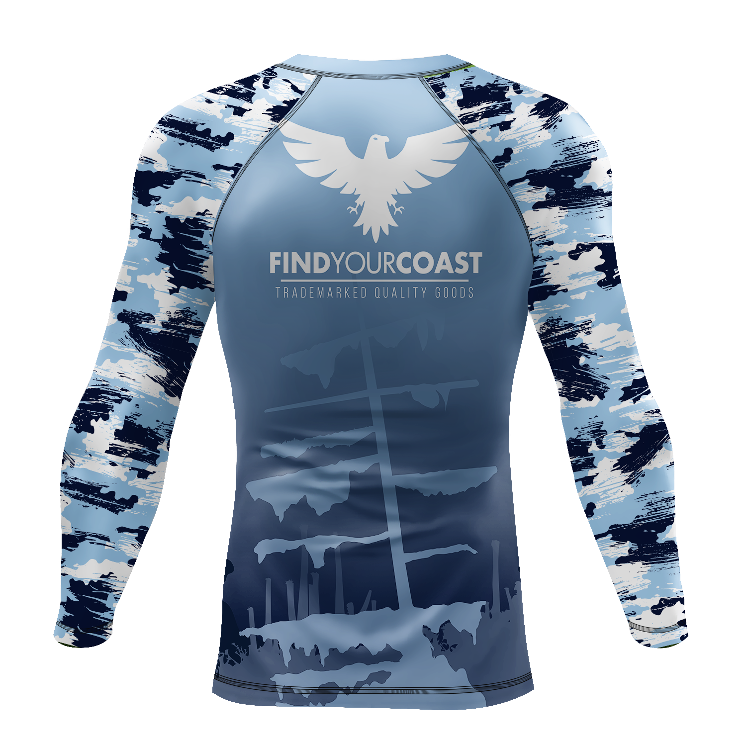 Find Your Coast® Ghosted Rash Guard UPF 50+