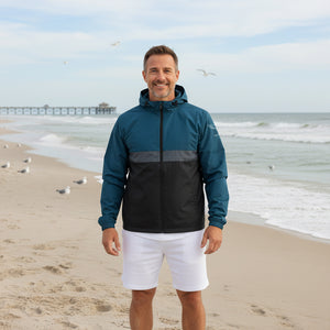 Men's FYC Lightweight Hooded Windbreaker Water Resistant Jacket
