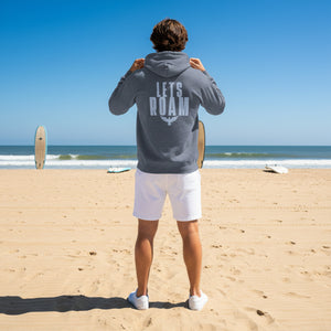 The Let’s Roam Hoodie — built for early risers and coastal roamers