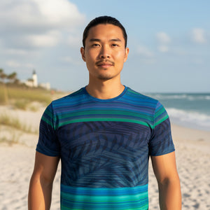 Find Your Coast® Disheveled Striped Sport Shirt