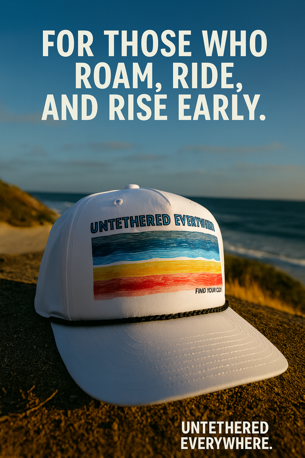 Untethered everywhere. Find Your Coast Apparel.