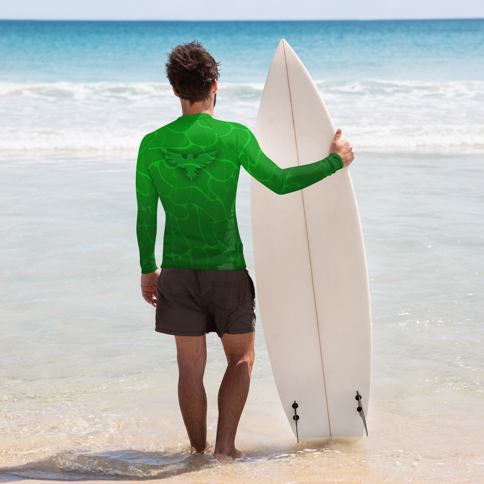 Find Your Coast® Green Storm Rash Guard UPF 50+