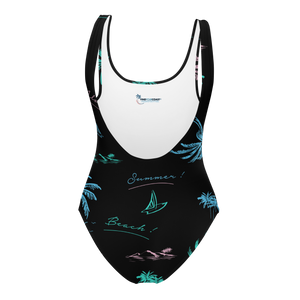 Summer Aloha One-Piece Swimsuit