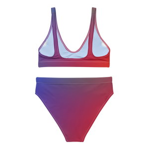 Find Your Coast® Red Dawn Recycled High Waisted Bikini Set