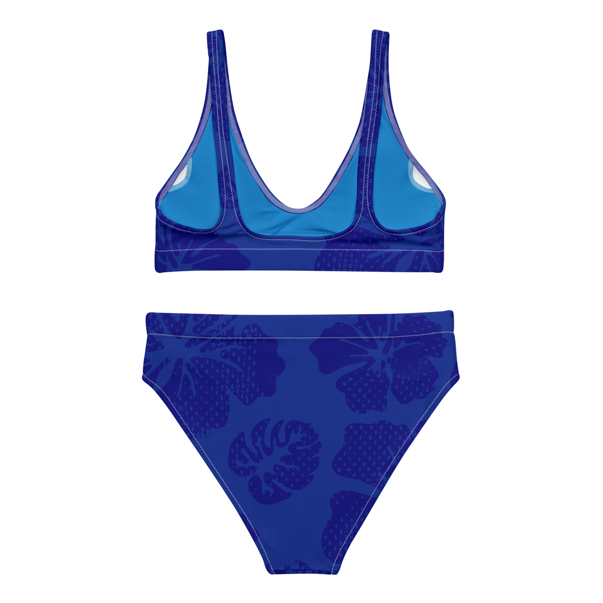 Find Your Coast® Royal Recycled High Waisted Bikini Set