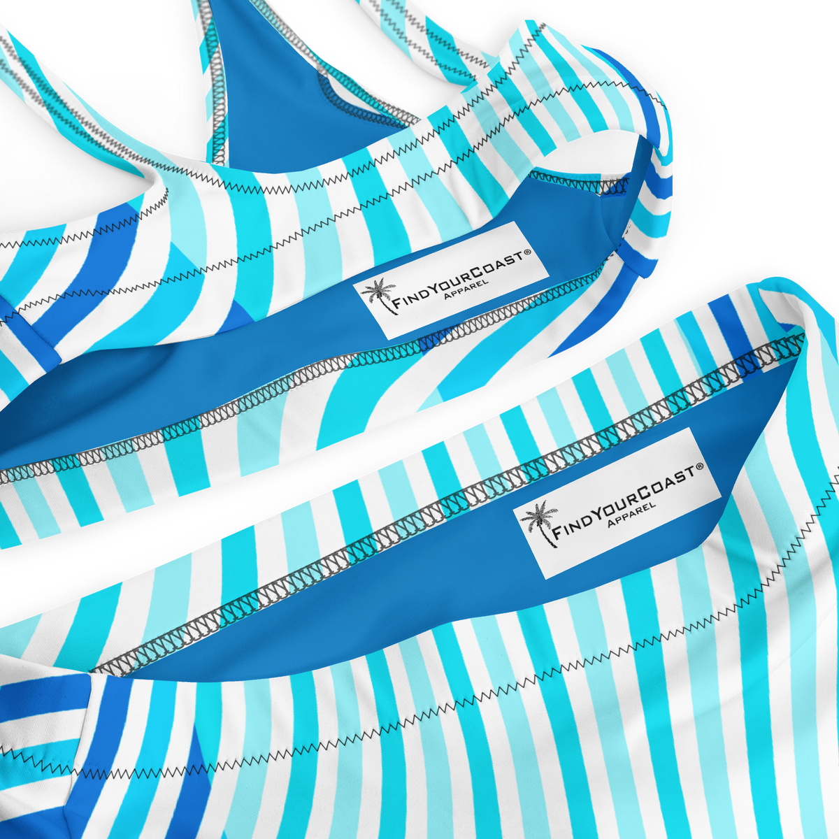 Wave Places Recycled High Waisted Bikini Set