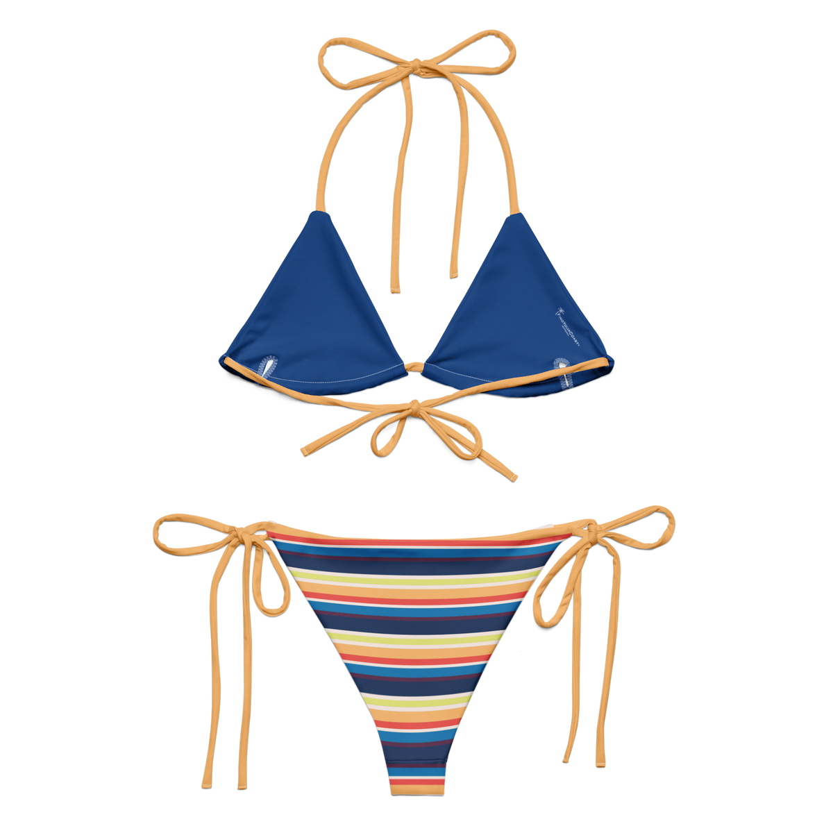 Find Your Coast® Lucy Stripe UPF 50 Recycled String Bikini