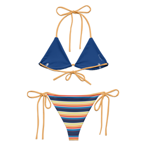 Find Your Coast® Lucy Stripe UPF 50 Recycled String Bikini