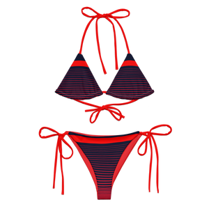 Women's FYC Coast Stripe UPF 50 Recycled String Bikini