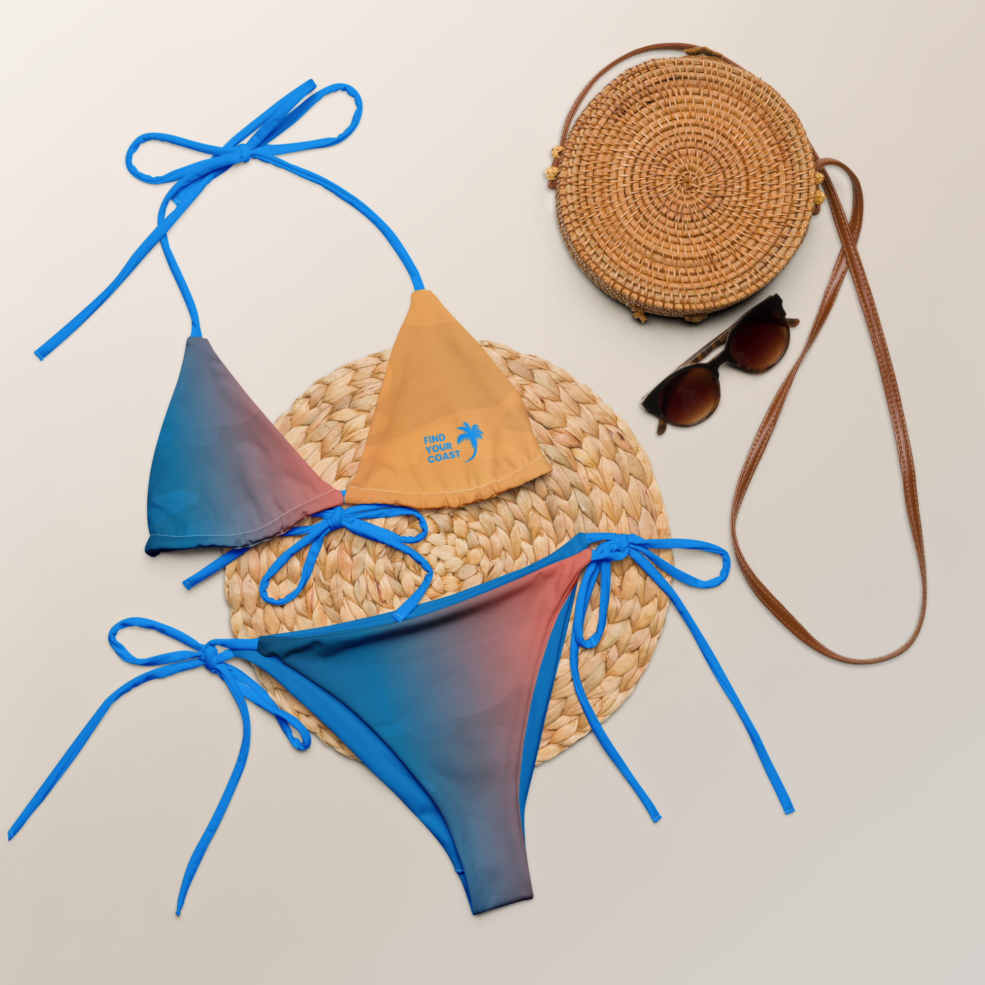Find Your Coast® Ocracoke UPF 50 Recycled String Bikini