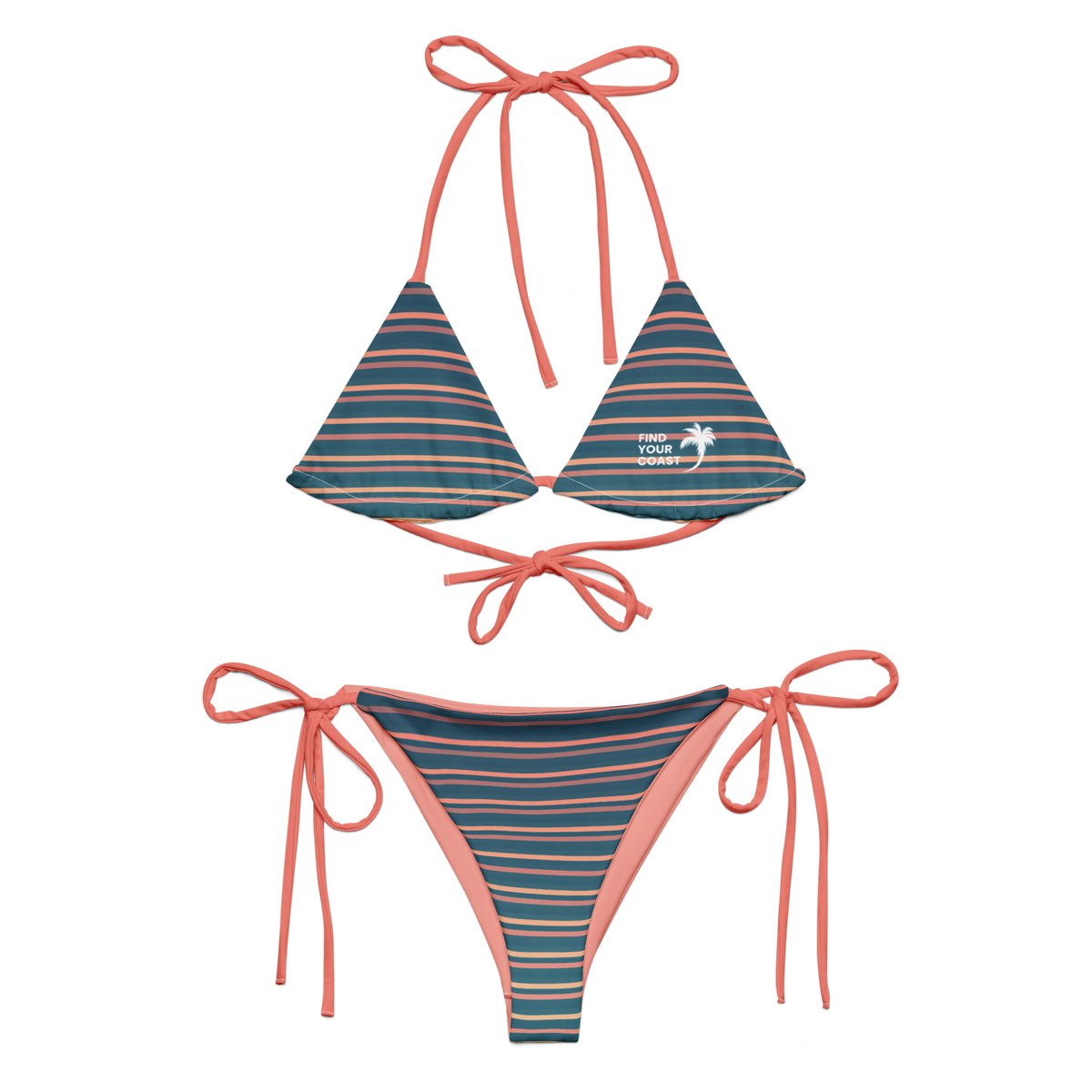 Find Your Coast® Harbor Stripe UPF 50 Recycled Bikini