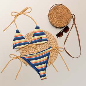 Find Your Coast® Lucy Stripe UPF 50 Recycled String Bikini