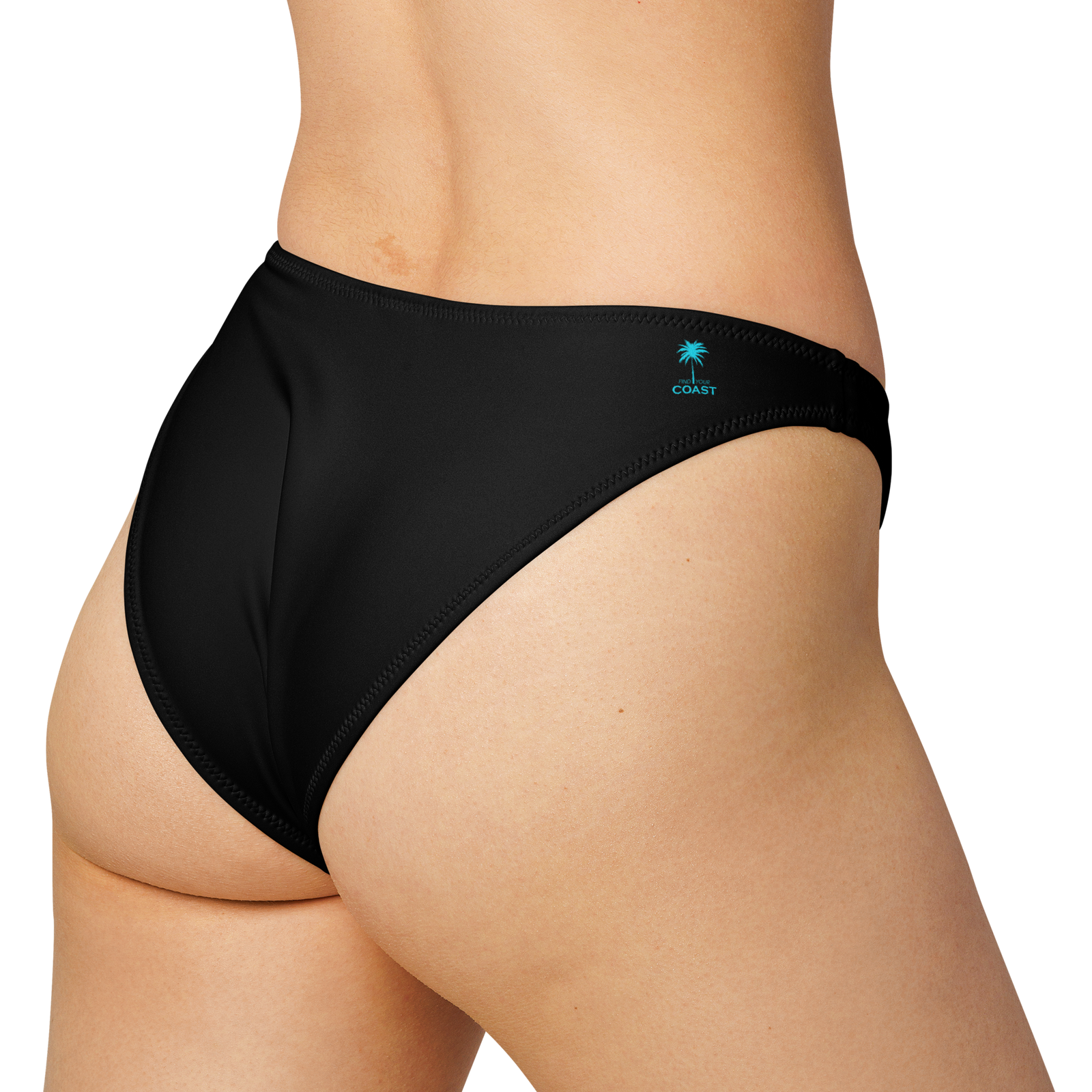 V-Cut Recycled Black Bikini Bottoms