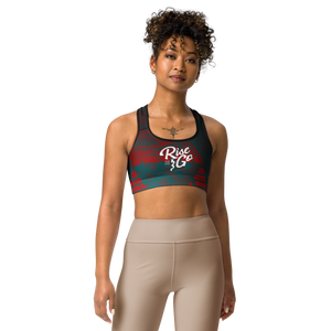 Moisture Wicking Nadine Sports Bra (white & black piping)