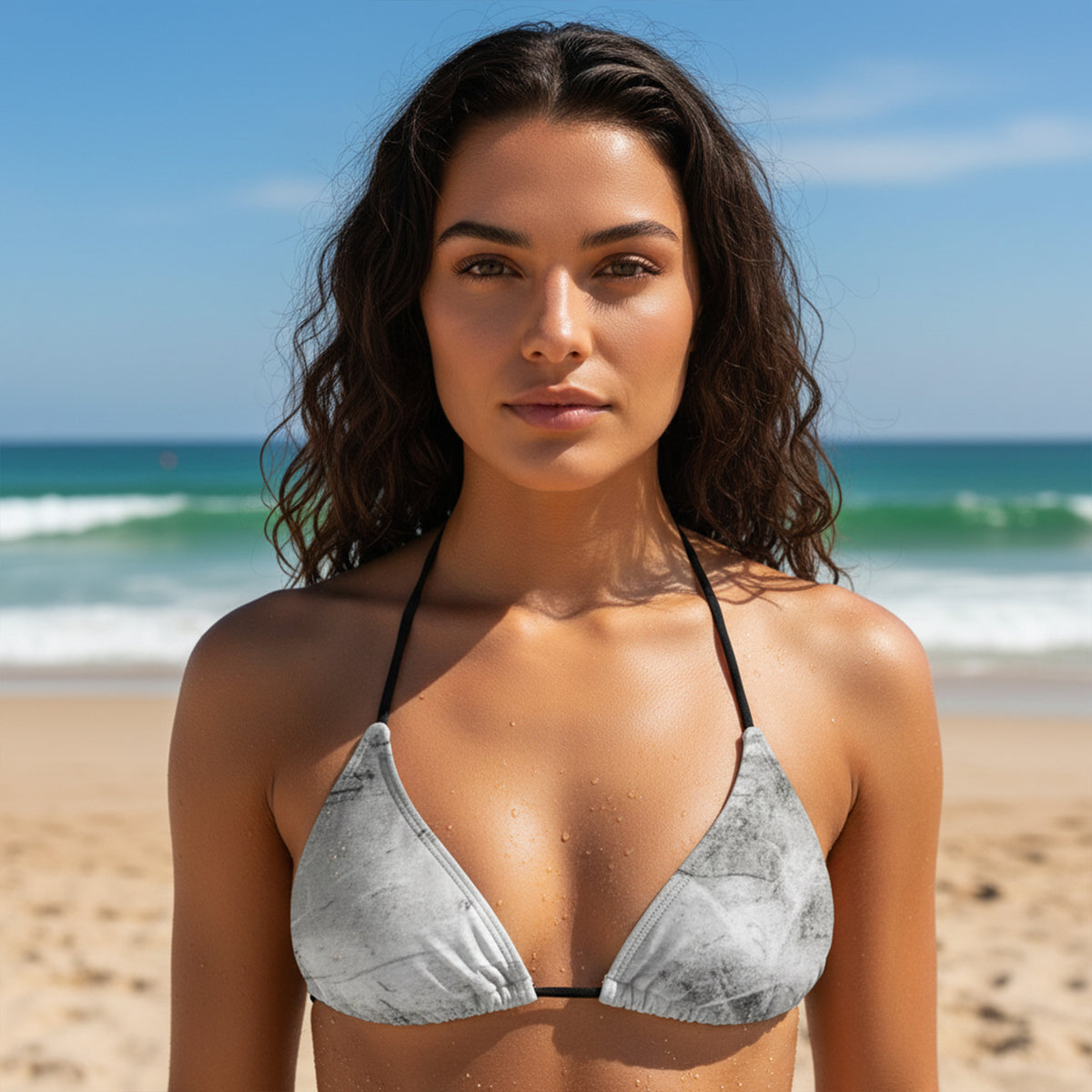 Bottoms Up Padded Triangle String Bikini UPF 50