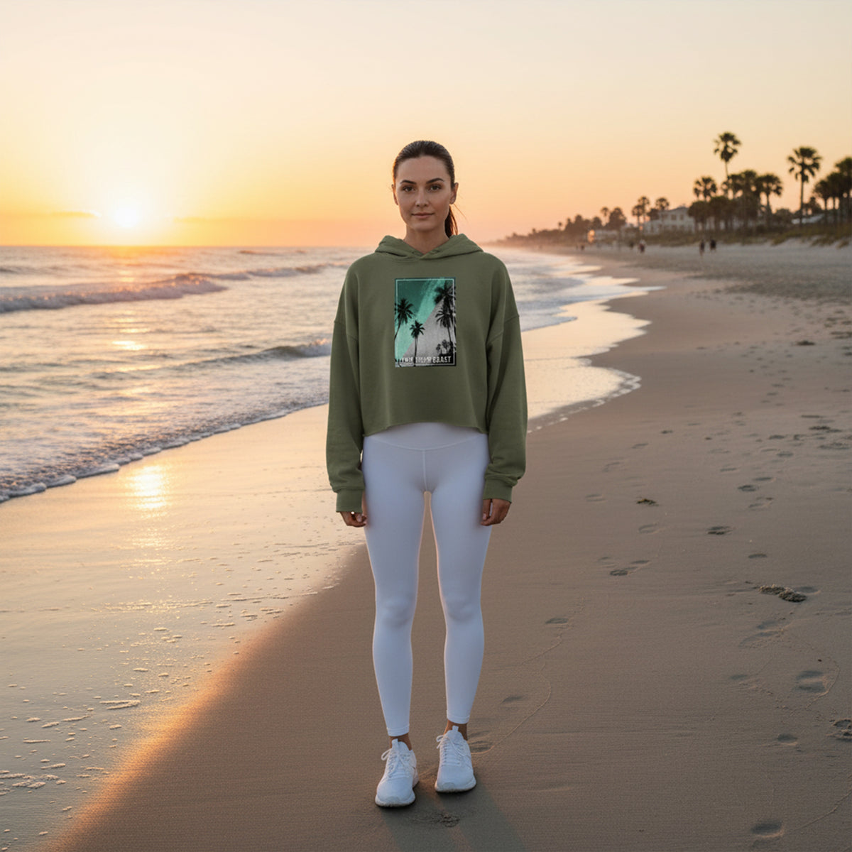 Women's Paradise Nights Cropped Fleece Hoodie