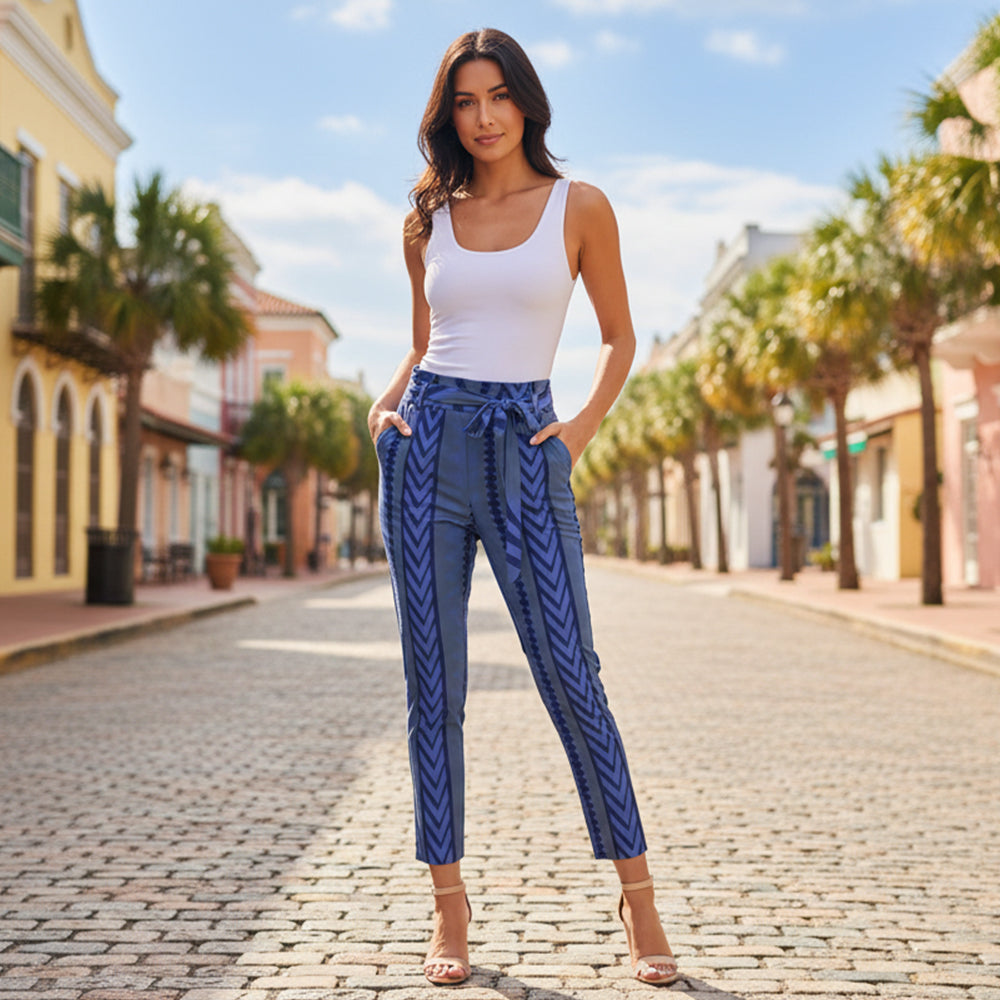Women's Double Standard Belted Tapered Pants