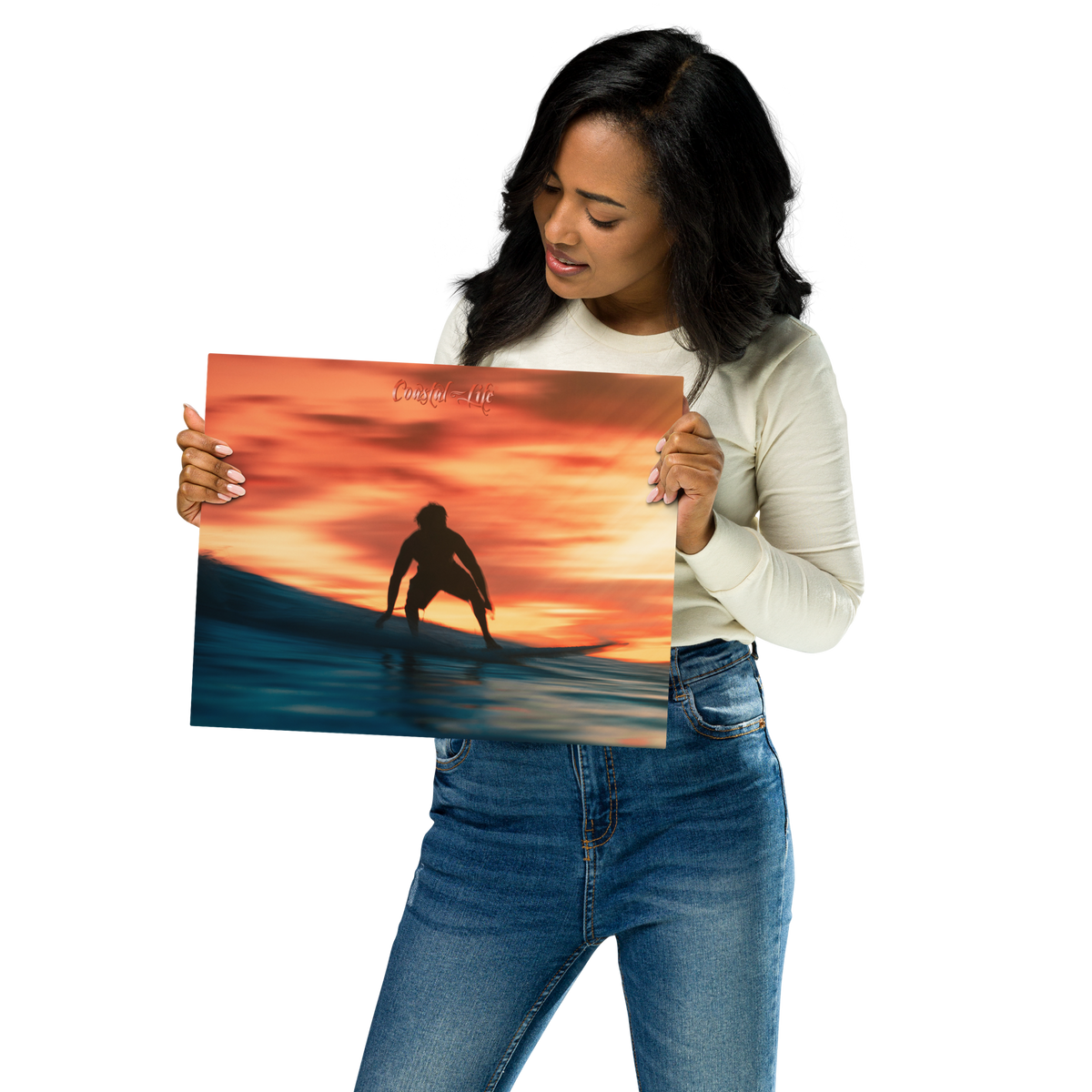 Coastal Life® Pacific Surf on Glossy Metal