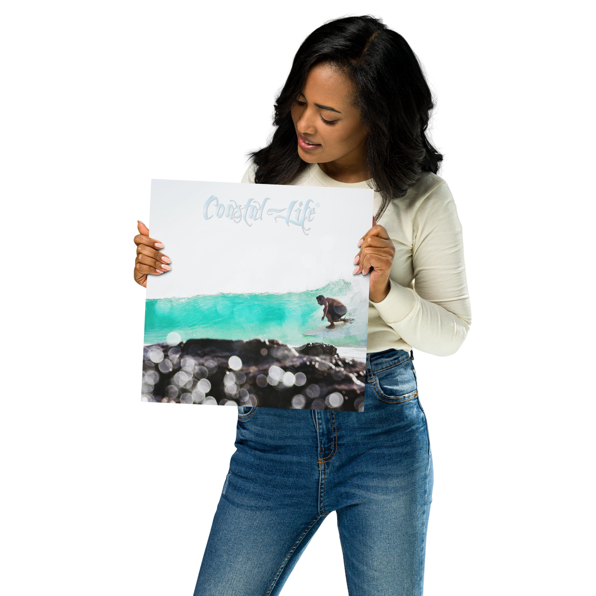 Coastal Life® Surf on Glossy Metal