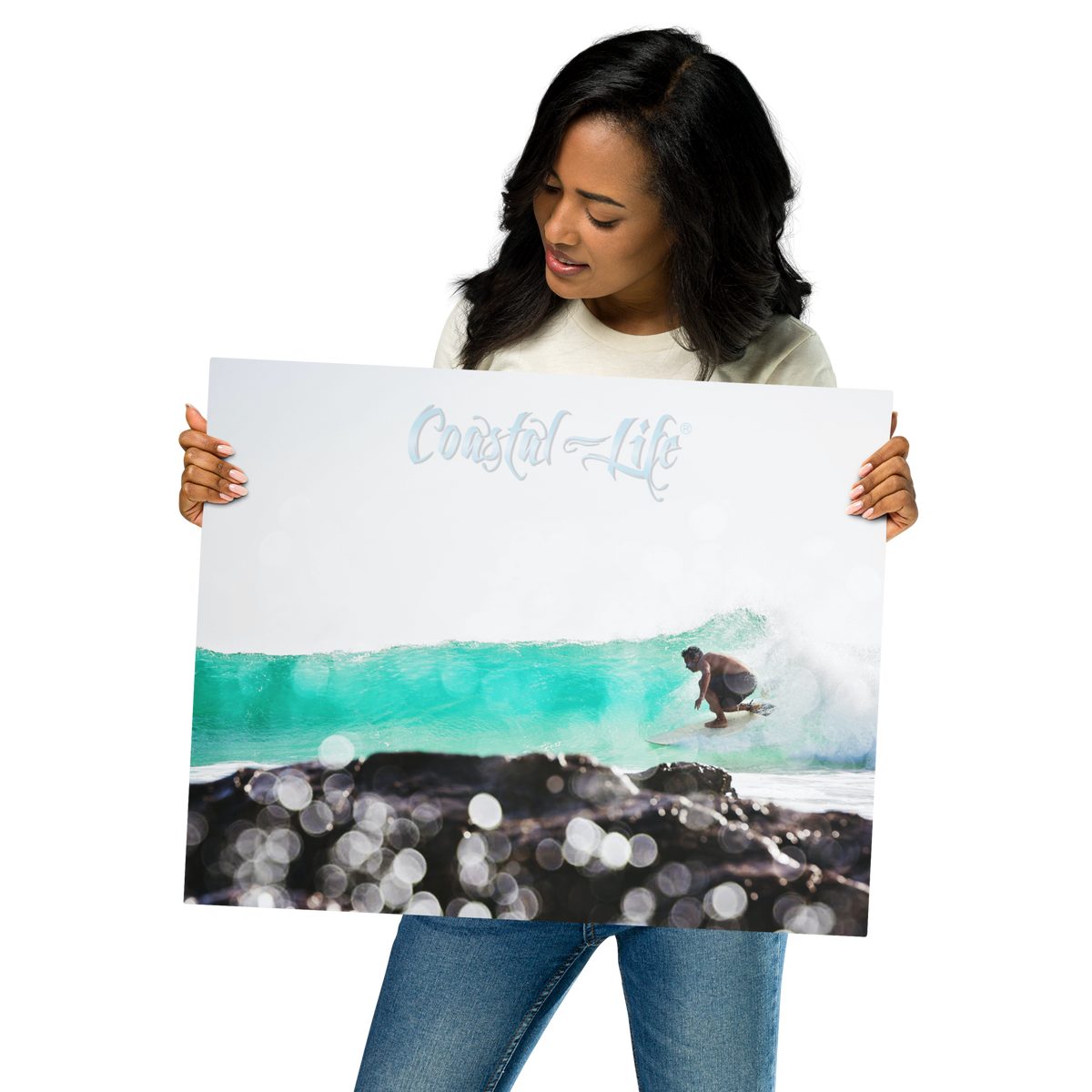 Coastal Life® Surf on Glossy Metal