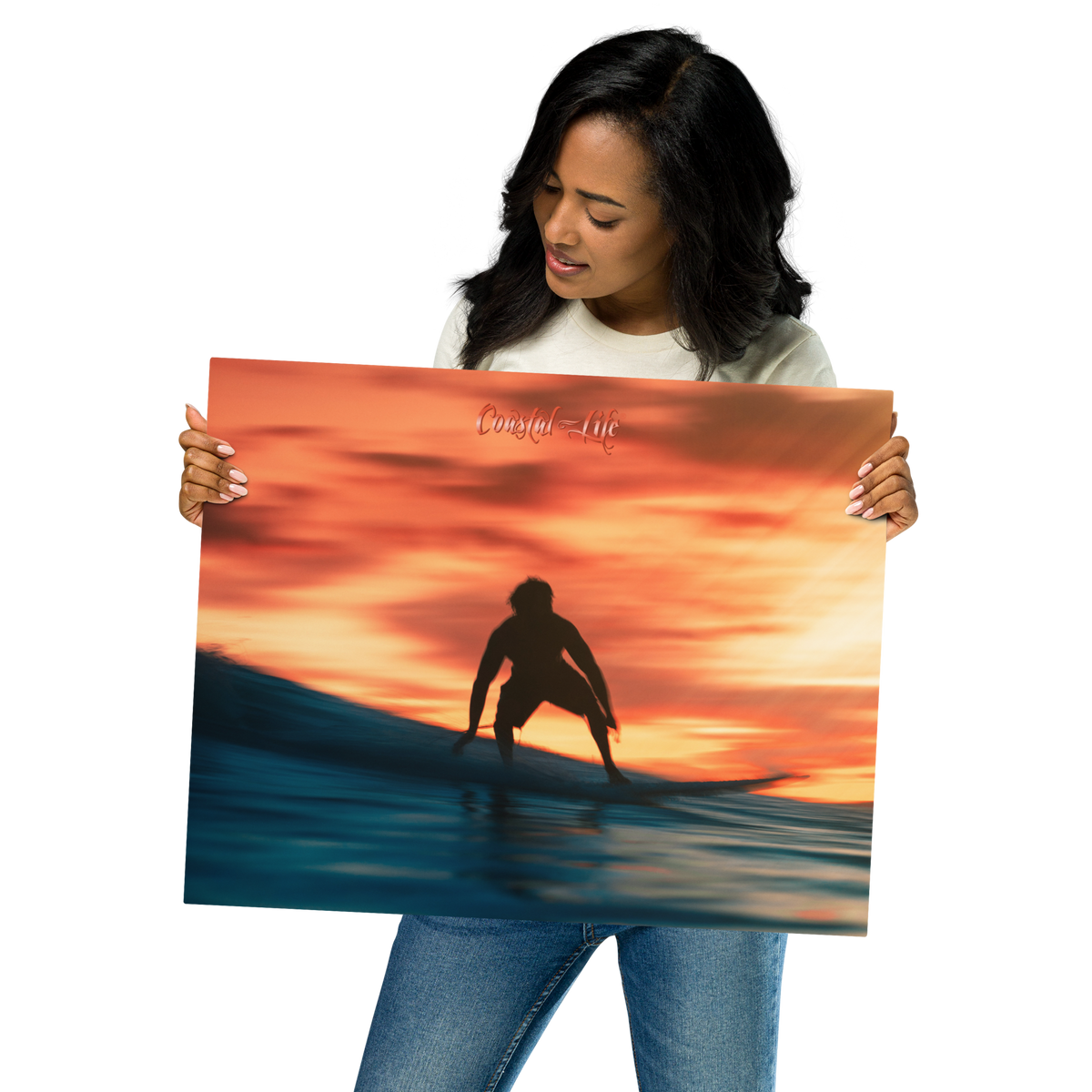 Coastal Life® Pacific Surf on Glossy Metal