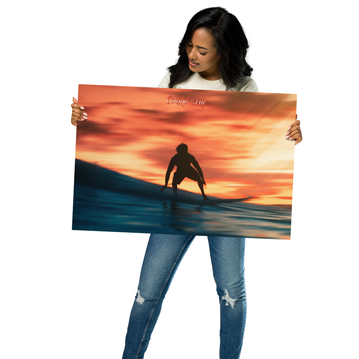 Coastal Life® Pacific Surf on Glossy Metal