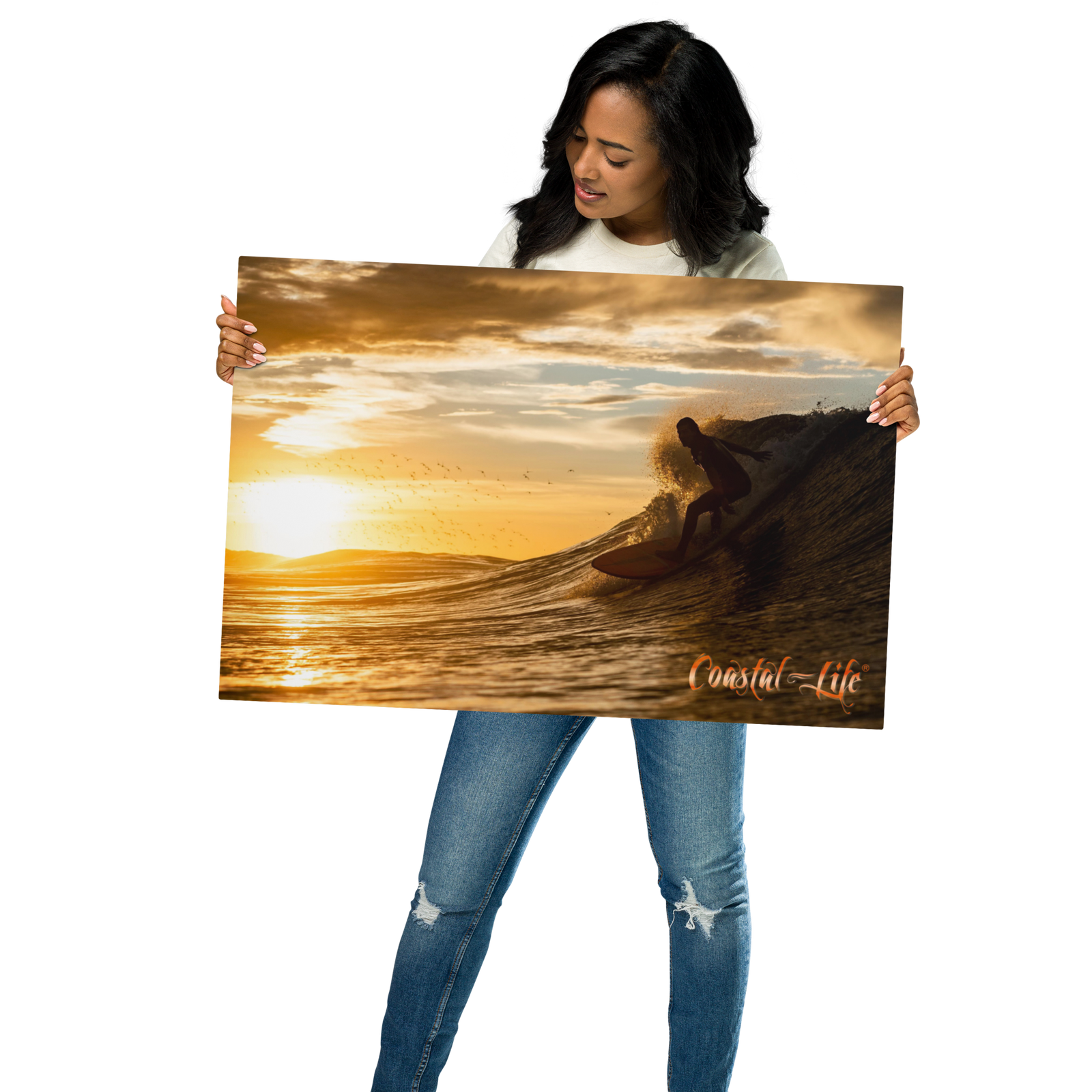 Coastal Life® Freedom Surf on Glossy Metal (Includes Digital Download Option)