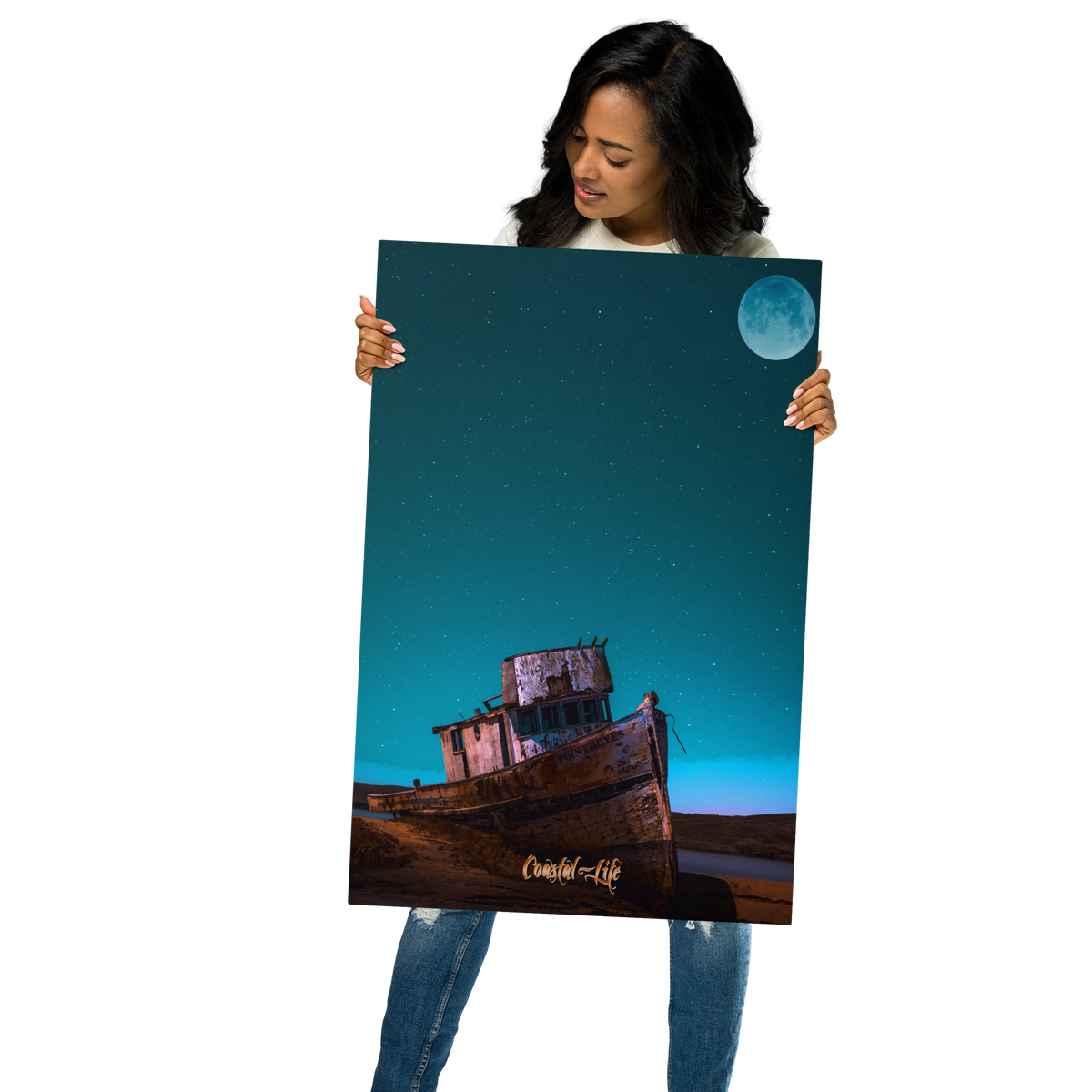 Coastal Life® Shipwreck on Glossy Metal (Includes Digital Download Option)