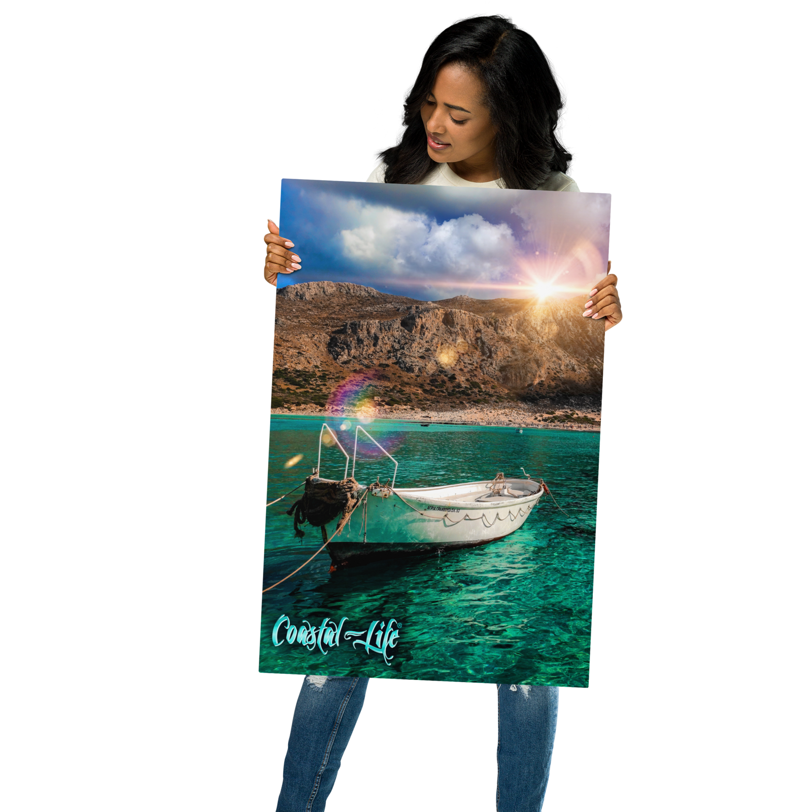 Coastal Life® Rowboat on Glossy Metal