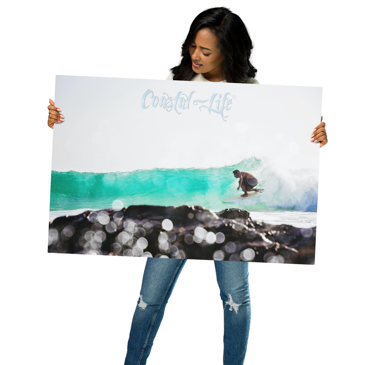 Coastal Life® Surf on Glossy Metal