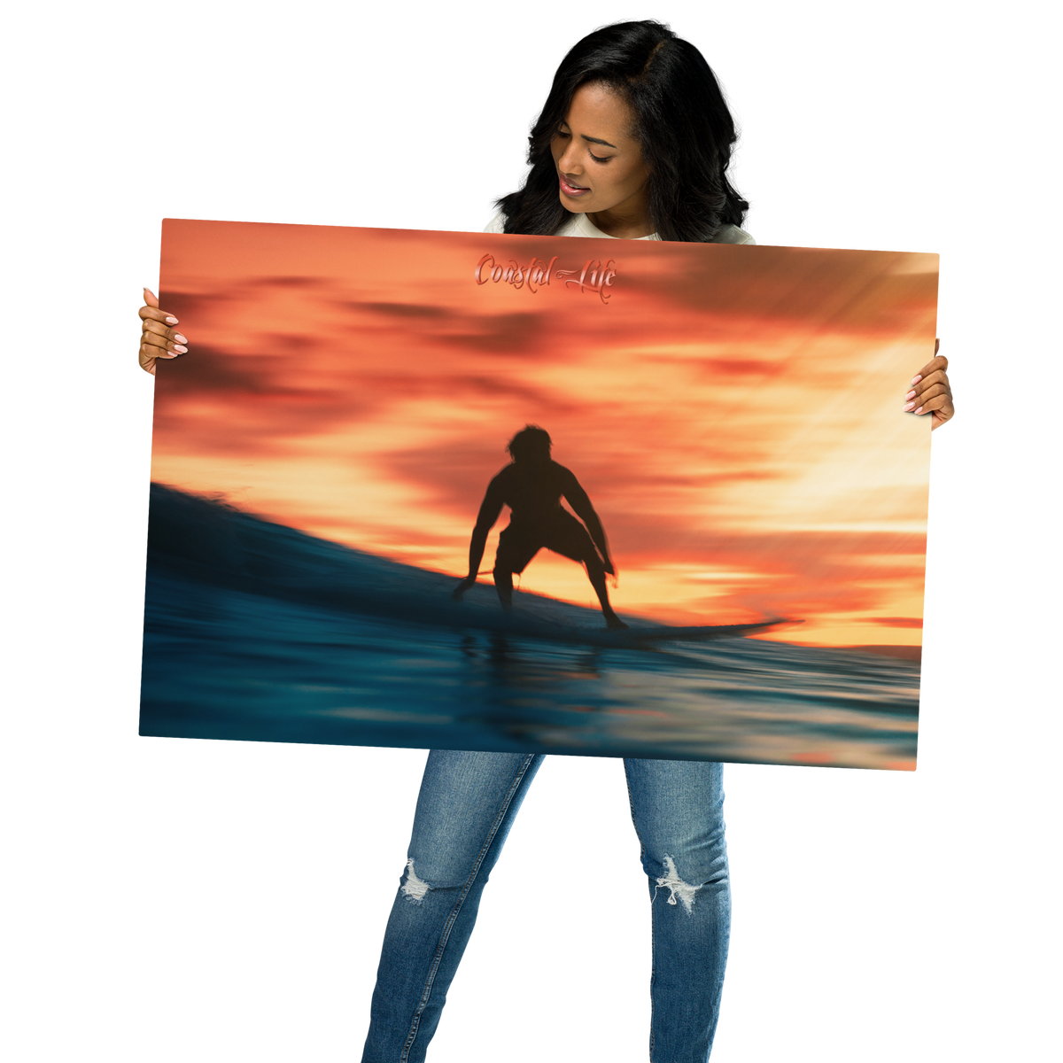 Coastal Life® Pacific Surf on Glossy Metal