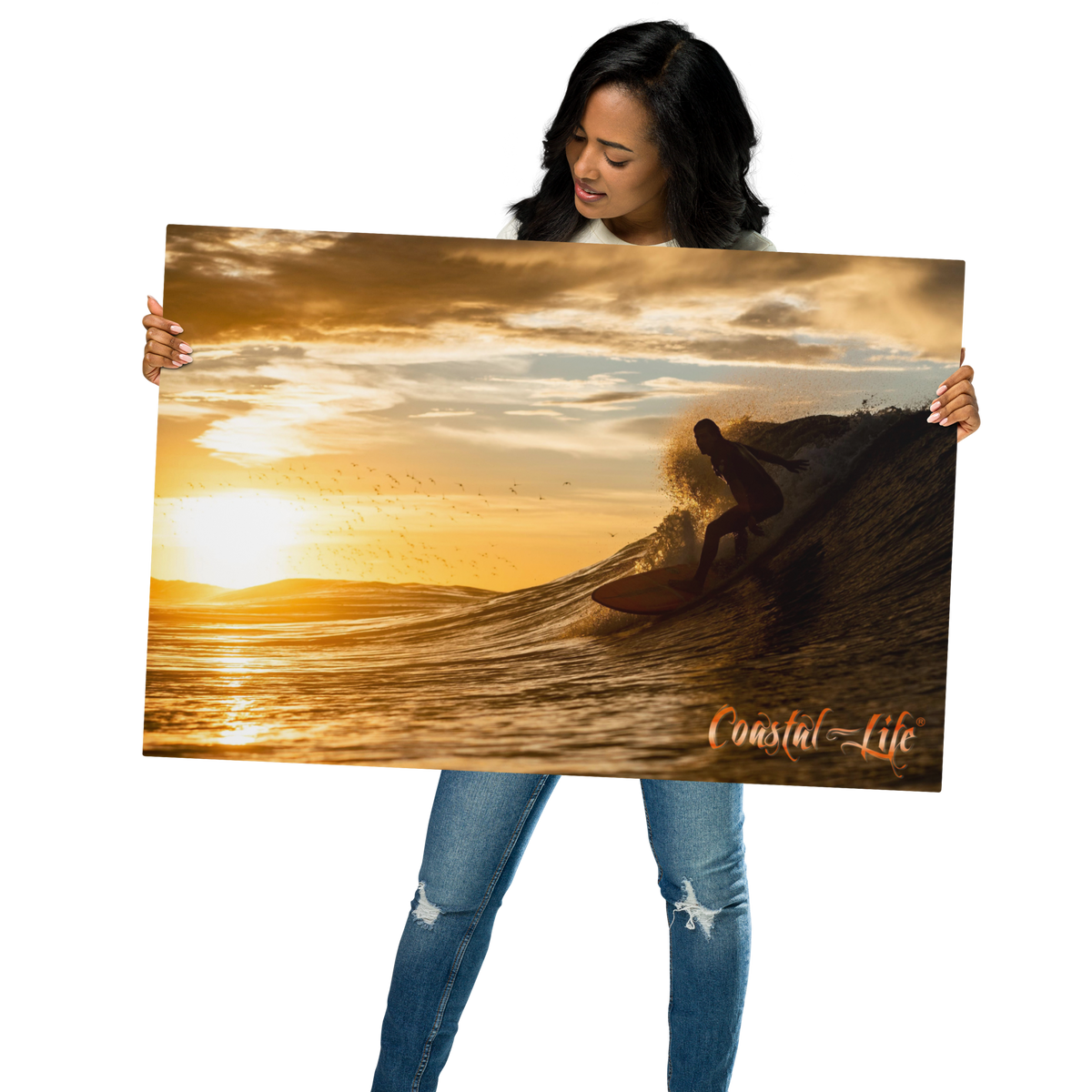 Coastal Life® Freedom Surf on Glossy Metal (Includes Digital Download Option)