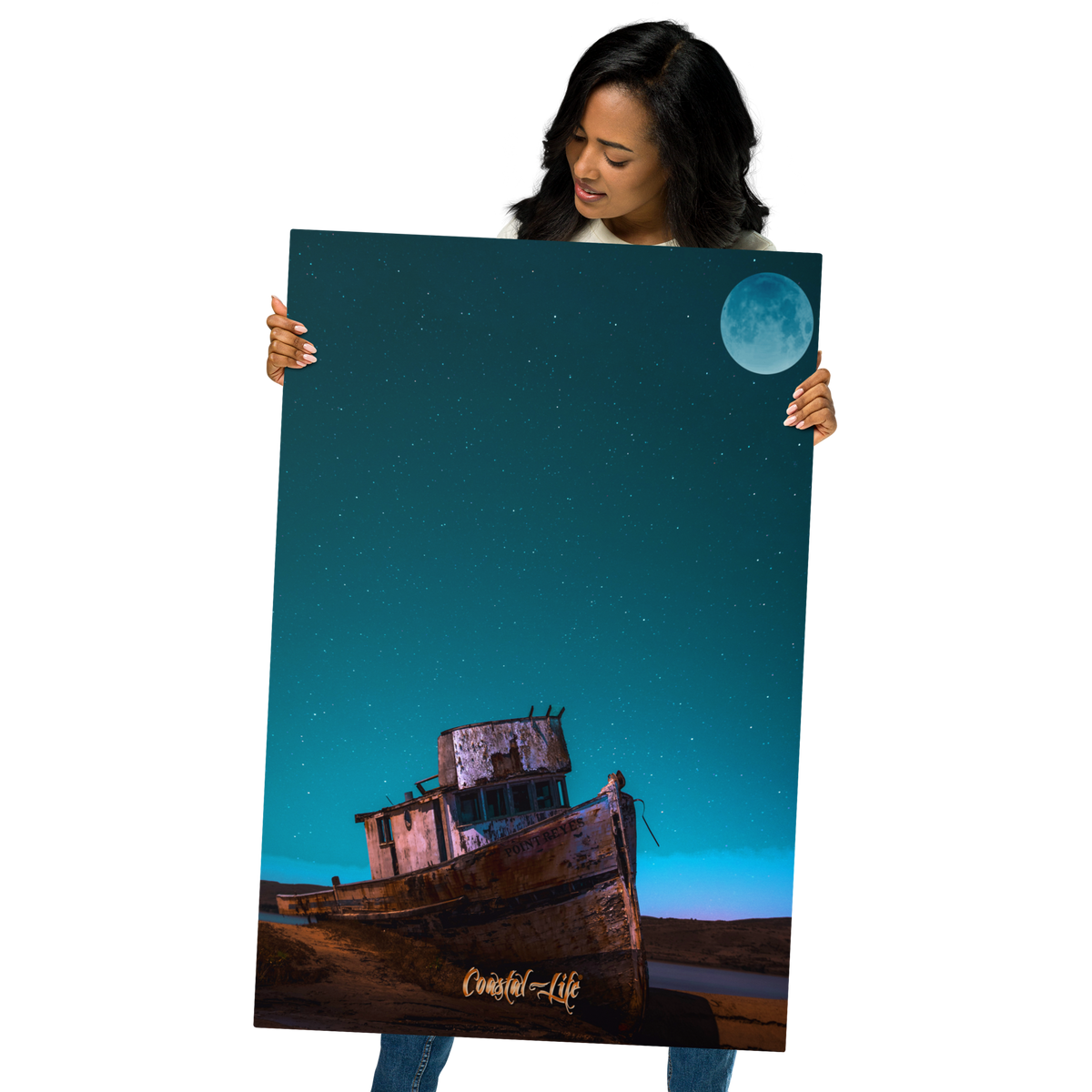 Coastal Life® Shipwreck on Glossy Metal (Includes Digital Download Option)