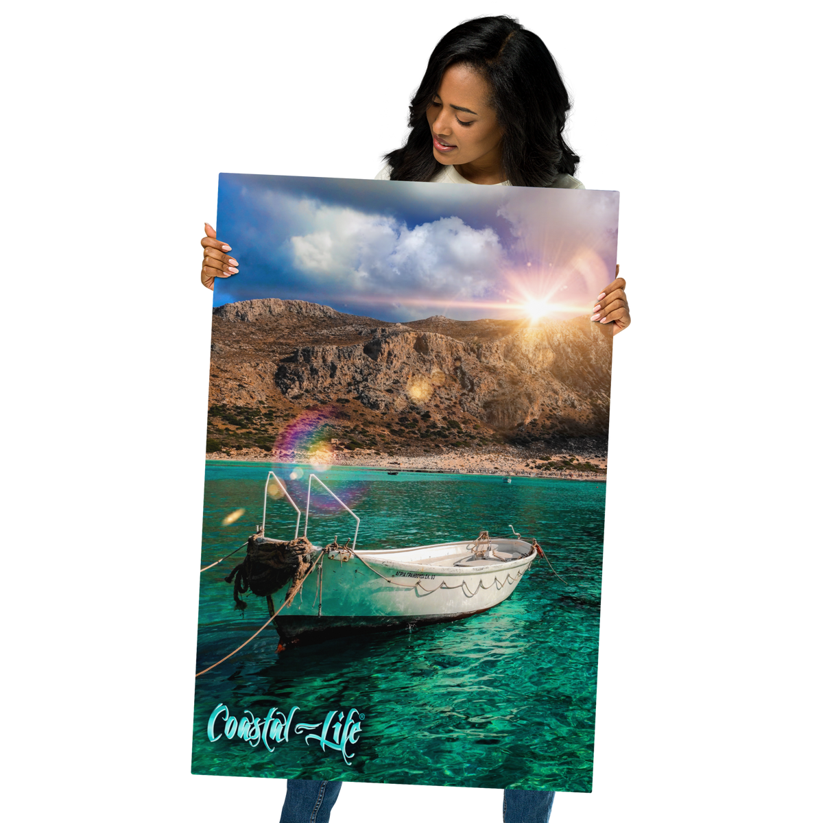 Coastal Life® Rowboat on Glossy Metal
