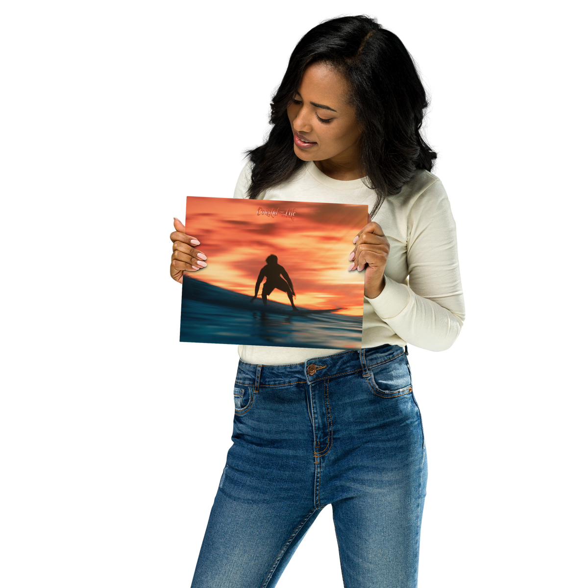 Coastal Life® Pacific Surf on Glossy Metal