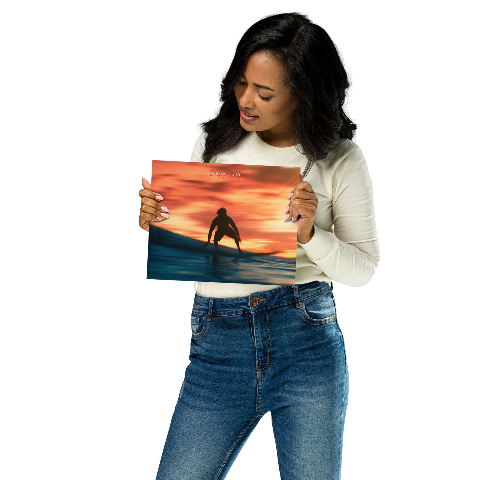 Coastal Life® Pacific Surf on Glossy Metal