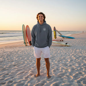 The Let’s Roam Hoodie — built for early risers and coastal roamers