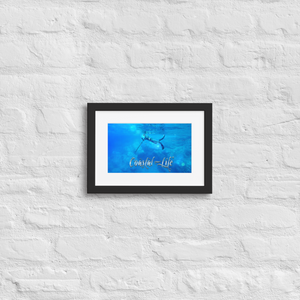 Coastal Life Spear Fishing Matte Paper Framed Poster With Mat Board
