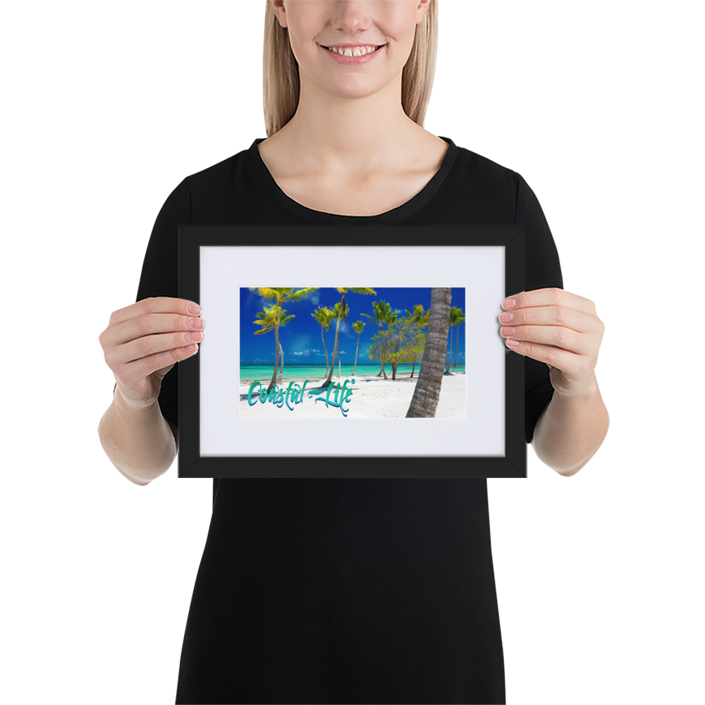 Coastal Life® Palms Matte Paper Framed Poster With Mat Board