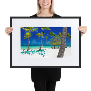 Coastal Life® Palms Matte Paper Framed Poster With Mat Board