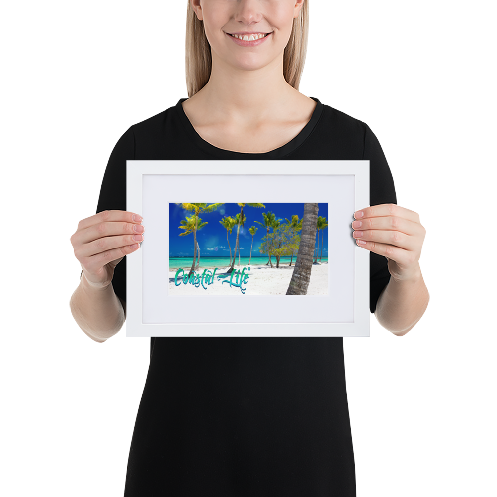 Coastal Life® Palms Matte Paper Framed Poster With Mat Board